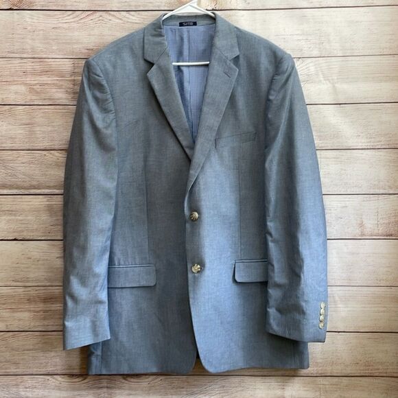 SADDLEBRED‎ COTTON BLAZER IN BLUE - Picture 1 of 6